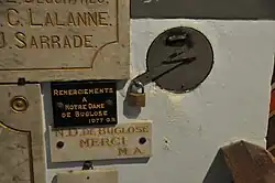 Einwurfschlitz für Spendengelder