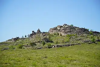 Hügellandschaft im Nationalpark Bujratau
