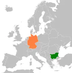 Lage von Deutschland und Bulgarien