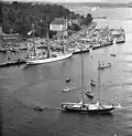 Ashanti IV (vorn) und Gorch Fock auf der Kieler Woche 1962