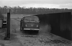 T2 auf der VW-Teststrecke in Wolfsburg, 25. Januar 1973