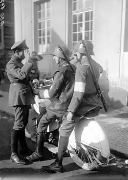 Motorradpatrouille an der Thüringschen Grenze (November 1923)