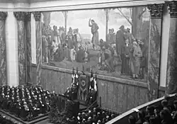 Rudolf Smend spricht 1933 bei der Reichsgründungsfeier in der Aula der Berliner Friedrich-Wilhelms-Universität.