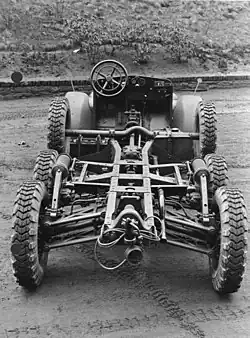 Zentralrahmen beim Krupp-Fahrgestell