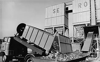 Abladen von Glasbruch, 1982