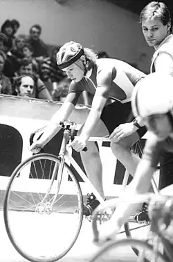 Annett Neumann mit ihrem Trainer und späteren Ehemann Detlef Uibel