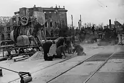 Asphaltieren der Moltkebrücke