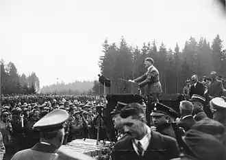 Eröffnungsfeier zum ersten Spatenstich bei Unterhaching 1934