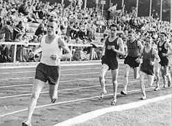 Klaus Porbadnik (hier als Führender bei den DDR-Meisterschaften 1955) erreichte Platz&nbsp;siebzehn