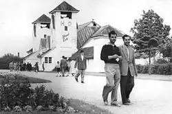 Früheres Familienbad an der Heringsdorfer Promenade, zu DDR-Zeiten HO-Strandcafé (Juli 1956)