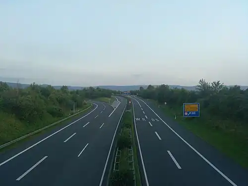Nordperspektive auf die A&nbsp;36 aus Richtung Braunschweig