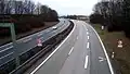 Bei Regensburg, vor dem sechsstreifigen Ausbau mit ummarkierten Seitenstreifen