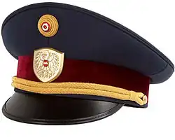 Blaue Tellerkappe eines Rechtskundigen