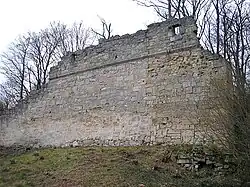 Die Außenseite der Südwand