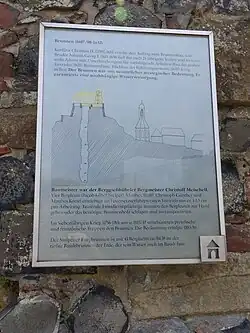 Informationstafel am Burgbrunnen