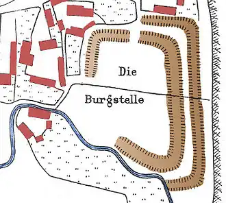 Lage der Burg Weferlingen