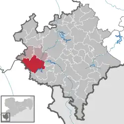 Lage der ehemaligen Gemeinde Burgstein im Vogtlandkreis