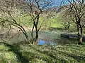 Weiher am Fuss des Hügels