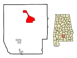 Lage im County und in Kalifornien