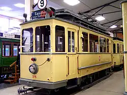 C-Triebwagen 375 in dem Verkehrsmuseum in Frankfurt-Schwanheim