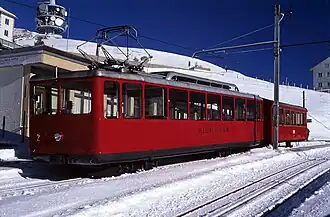 Bhe 2/4 Nr. 2 im Bahnhof Rigi Kulm