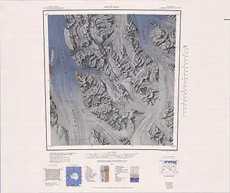 Topographische Karte Mount Soza von 1988 (Erstauflage 1967); Lanterman Range südwestlich der Kartenmitte