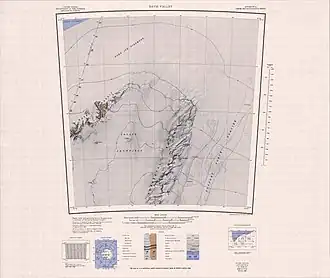 Karte von 1968 mit Dufek-Massiv und Forrestal Range