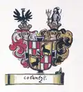 Wappen des Frhr. Johann von Cobenzl, als Komtur des Deutschen Ordens (in Laibach)
