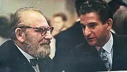 Mit Prof. Wolfgang Heinz (li.) 1966