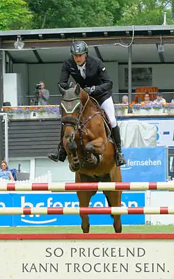 Marc Houtzager mit Calimero, CSIYH* Wiesbaden 2015