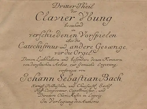 Bach’s Clavier-Übung III