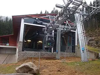Talstation Pec pod Sněžkou der Seilbahn auf die Schneekoppe (2014)