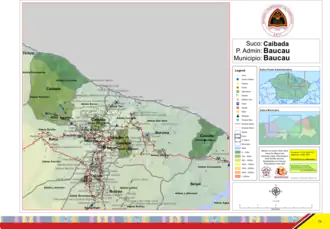 Der Suco Caibada und seine drei Exklaven, die nun Caibada Makasa’e bilden