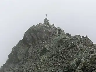 Steinmann auf dem Scalettahorn