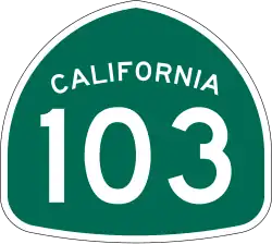 Straßenschild der California State Route 103