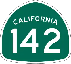 Straßenschild der California State Route 142