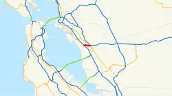 Streckenverlauf der Interstate 238 (CA)