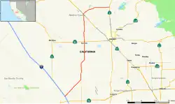 Karte der California State Route 145