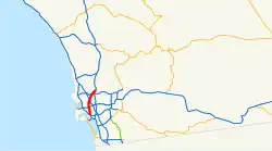 Karte der California State Route 163