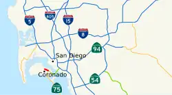 Karte der California State Route 282