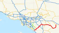 Karte der California State Route 74