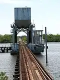 Die Klappbrücke über den Caloosahatchee River, Juli 2008