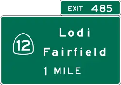 Autobahnkreuz Vorwegweiser (Kalifornien)