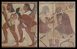 Vermutete Szenen mit Alkestis und Admetos