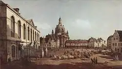 Das Johanneum (links), gemalt von Canaletto zwischen 1749 und 1751