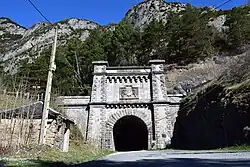 Somport-Tunnel 2015 als Hilfs-Straßentunnel