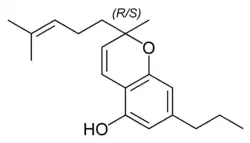 Strukturformel Cannabichromevarin