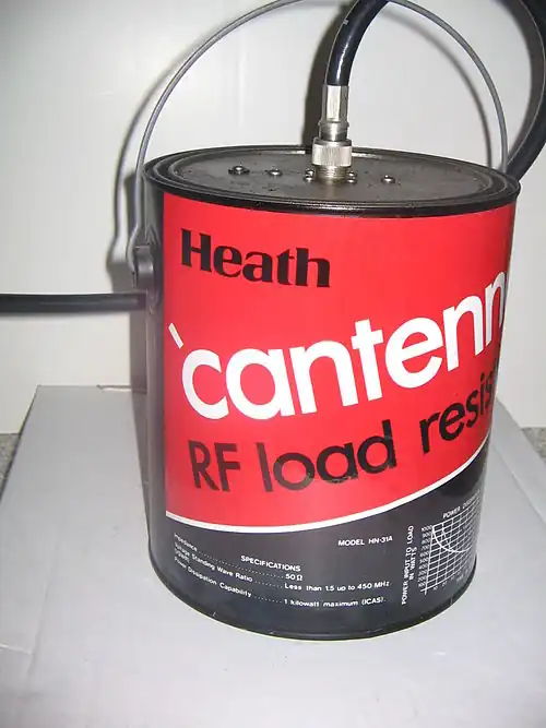 HF-Dummyload, verwendbar bis&nbsp;30&nbsp;MHz bei maximal&nbsp;1&nbsp;kW