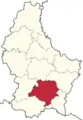 Lagekarte Kanton Luxemburg