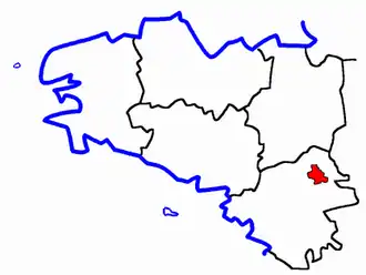 Lage des Kantons Moisdon-la-Rivière